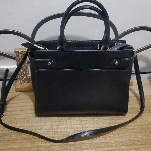 Kate Spade New York Staci Medium Black Leather Satchel Bag - Picture 4 of 12